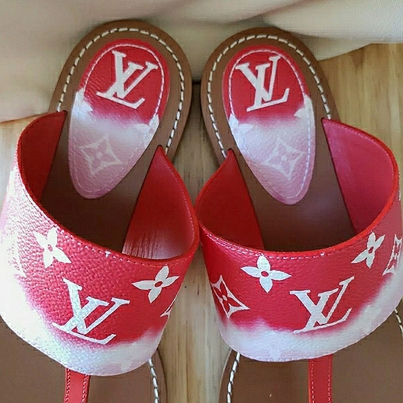 Louis Vuitton Escale Red Flat Sandal Size 41 - Picture 4 of 14